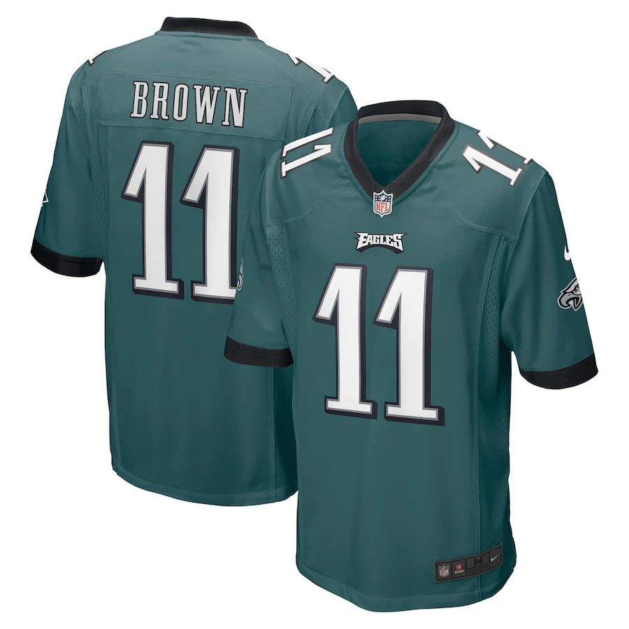 Men Philadelphia Eagles #11 A J  Brown Nike Midnight Green Player Game NFL Jersey